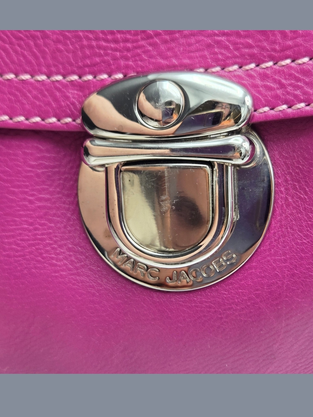 Marc Jacobs Violet Calf Leather Shoulder Bag NWT Dust Bag & Key Pouch Large Hobo - Picture 10 of 16